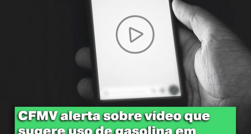 CFMV alerta sobre vídeo que sugere uso de gasolina em tratamento animal