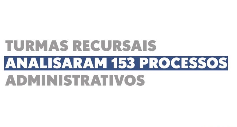 Turmas recursais analisaram 153 processos administrativos