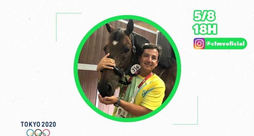 Olimpíadas: veterinário da Seleção Brasileira de Hipismo será entrevistado ao vivo no Instagram do CFMV