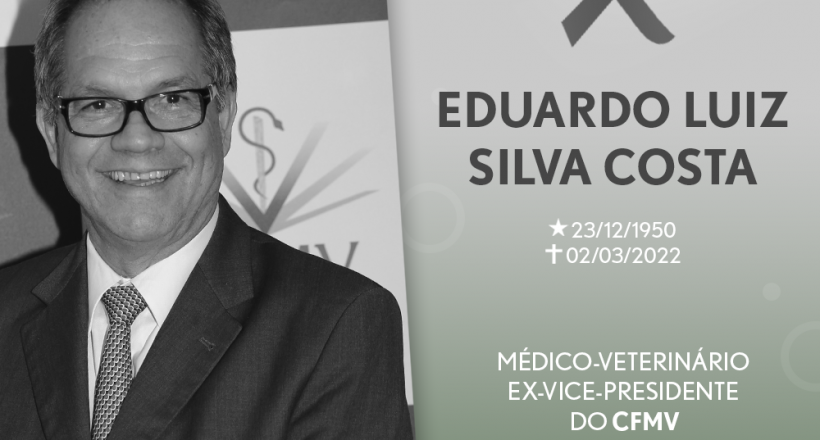 Nota de pesar pelo falecimento do médico-veterinário Eduardo Luiz Silva Costa